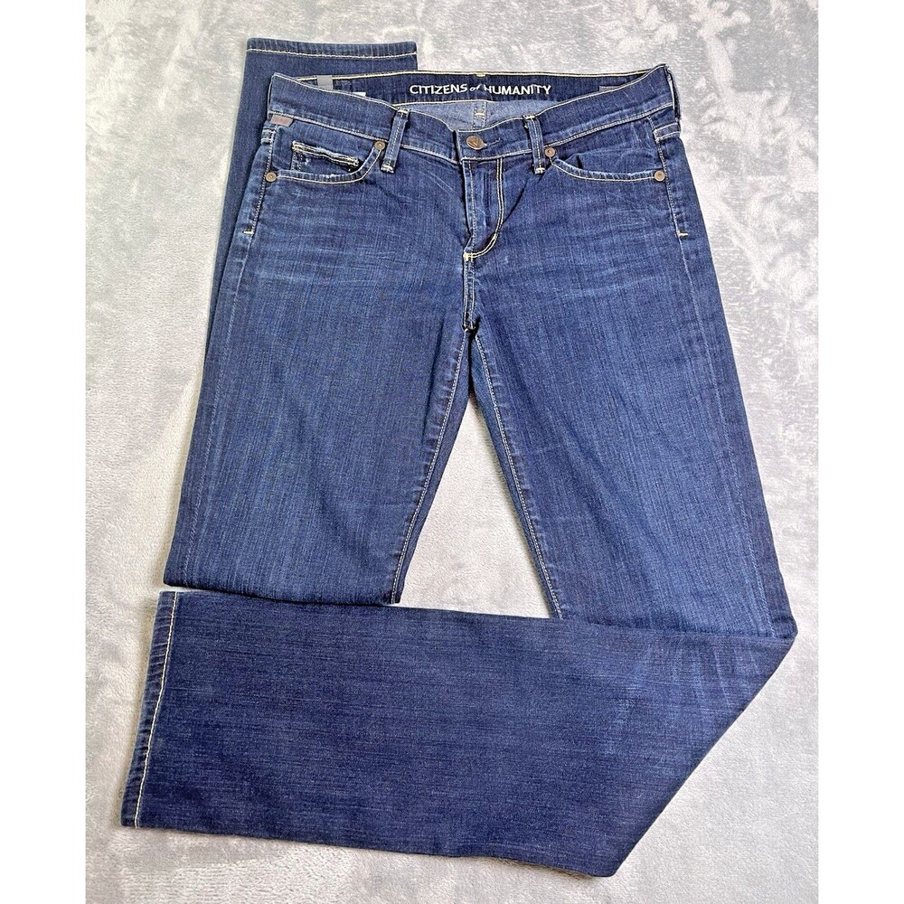 Citizens of Humanity premium dark rinse straight leg low rise sz 27 womens jeans
